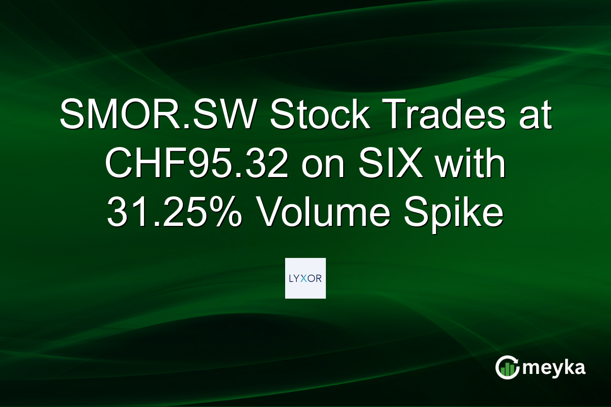 SMOR.SW Stock Trades at CHF95.32 on SIX with 31.25% Volume Spike