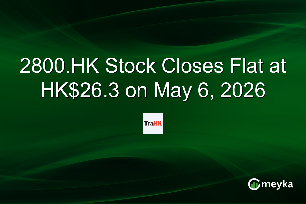 2800.HK Stock Closes Flat at HK$26.3 on May 6, 2026