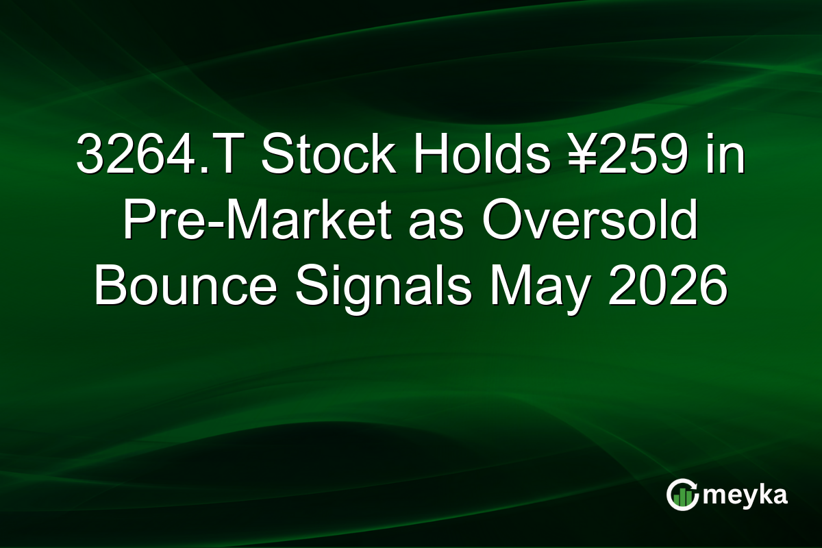 3264.T Stock Holds ¥259 in Pre-Market as Oversold Bounce Signals May 2026
