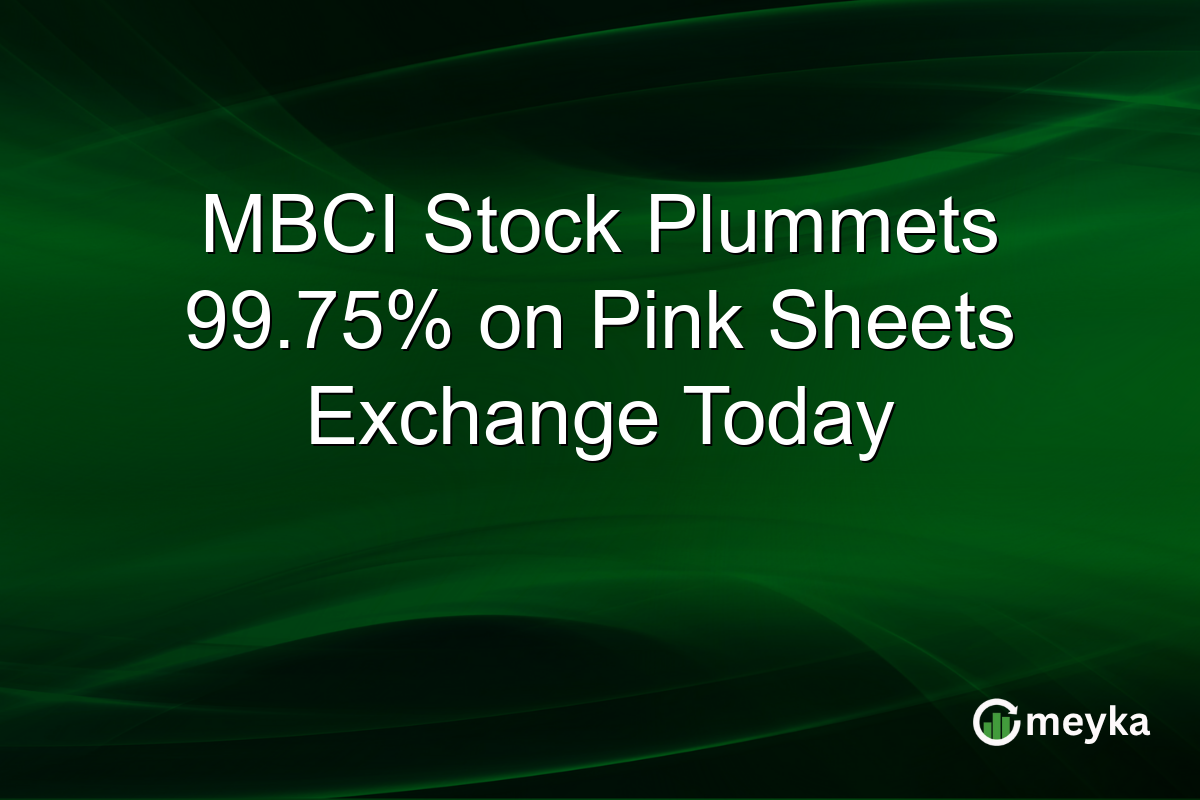 MBCI Stock Plummets 99.75% on Pink Sheets Exchange Today