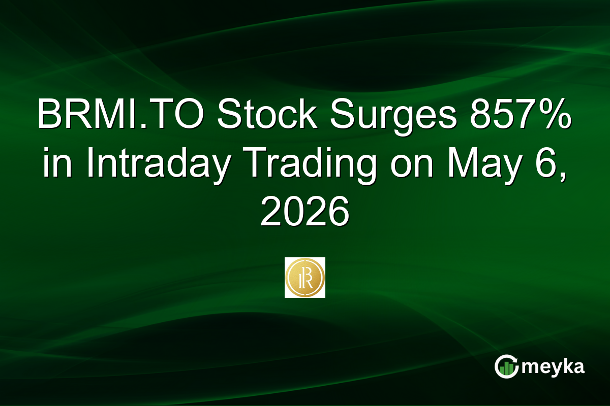 BRMI.TO Stock Surges 857% in Intraday Trading on May 6, 2026