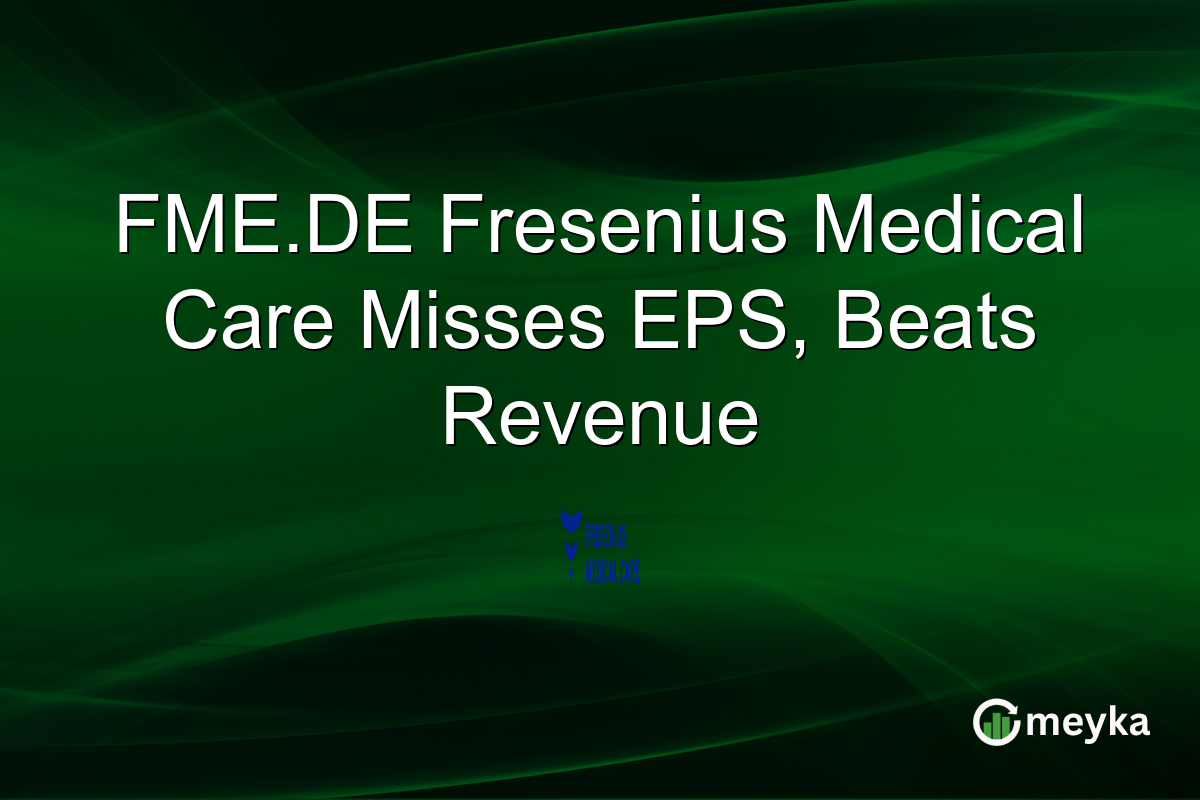FME.DE Fresenius Medical Care Misses EPS, Beats Revenue