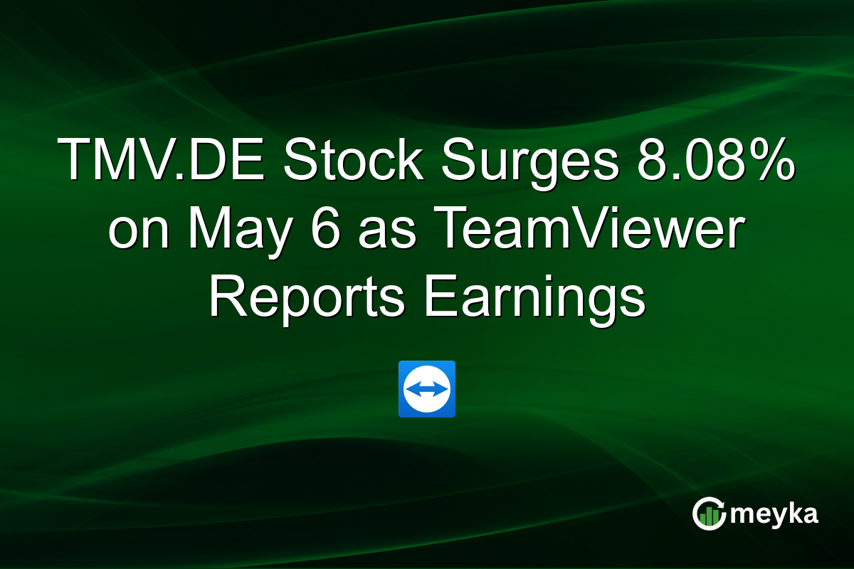 TMV.DE Stock Surges 8.08% on May 6 as TeamViewer Reports Earnings