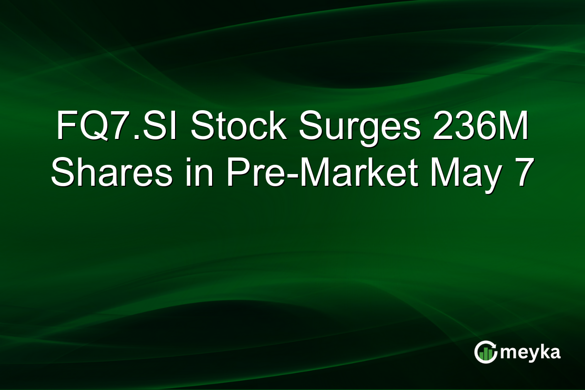 FQ7.SI Stock Surges 236M Shares in Pre-Market May 7