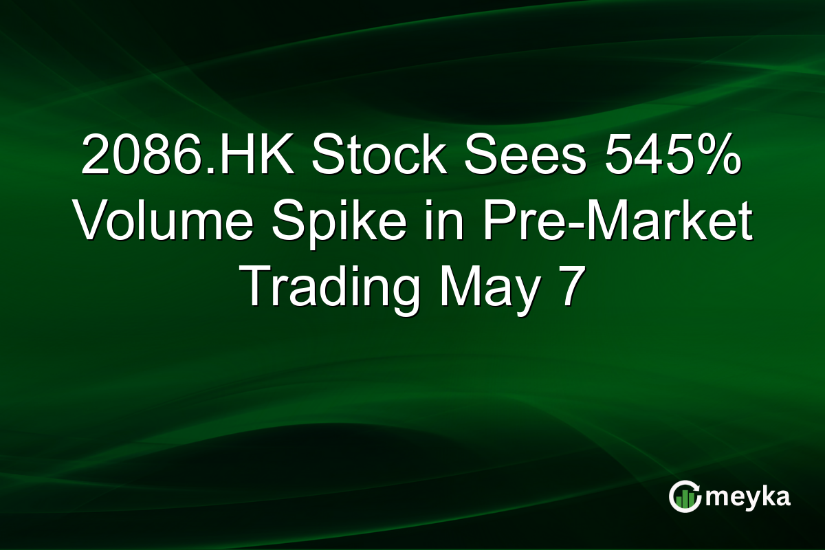 2086.HK Stock Sees 545% Volume Spike in Pre-Market Trading May 7