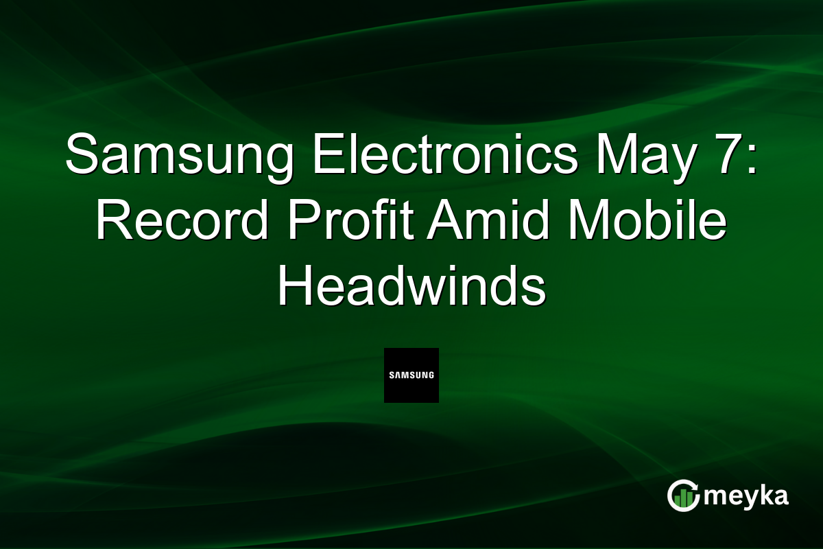 Samsung Electronics May 7: Record Profit Amid Mobile Headwinds