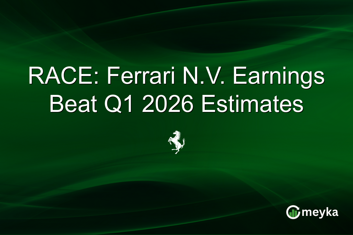 RACE: Ferrari N.V. Earnings Beat Q1 2026 Estimates
