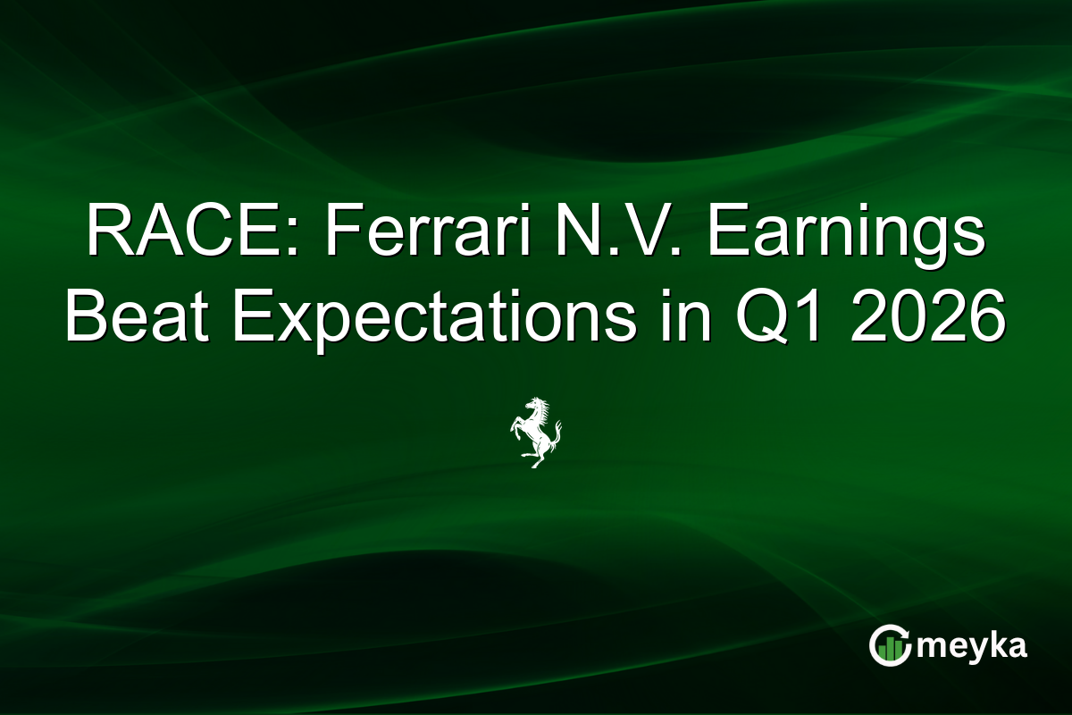 RACE: Ferrari N.V. Earnings Beat Expectations in Q1 2026