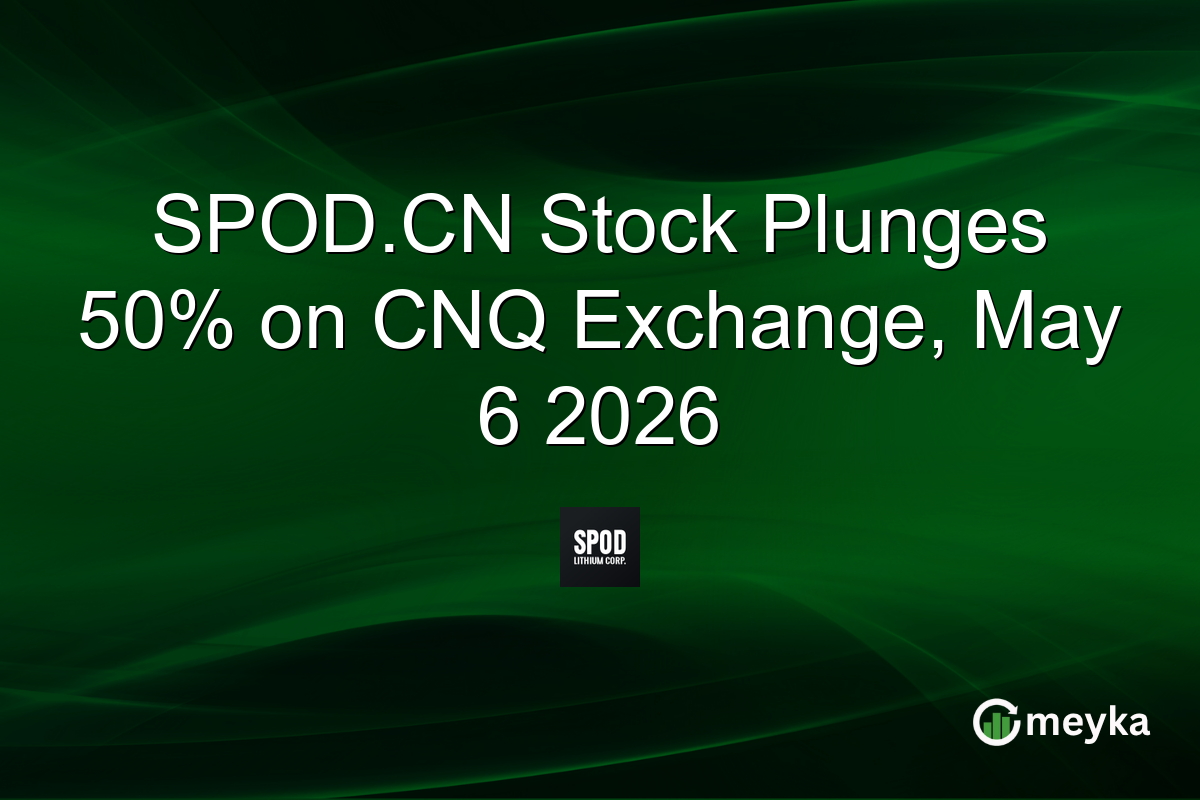 SPOD.CN Stock Plunges 50% on CNQ Exchange, May 6 2026