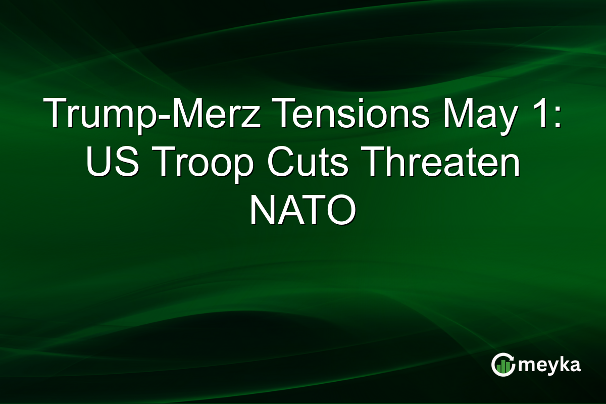 Trump-Merz Tensions May 1: US Troop Cuts Threaten NATO