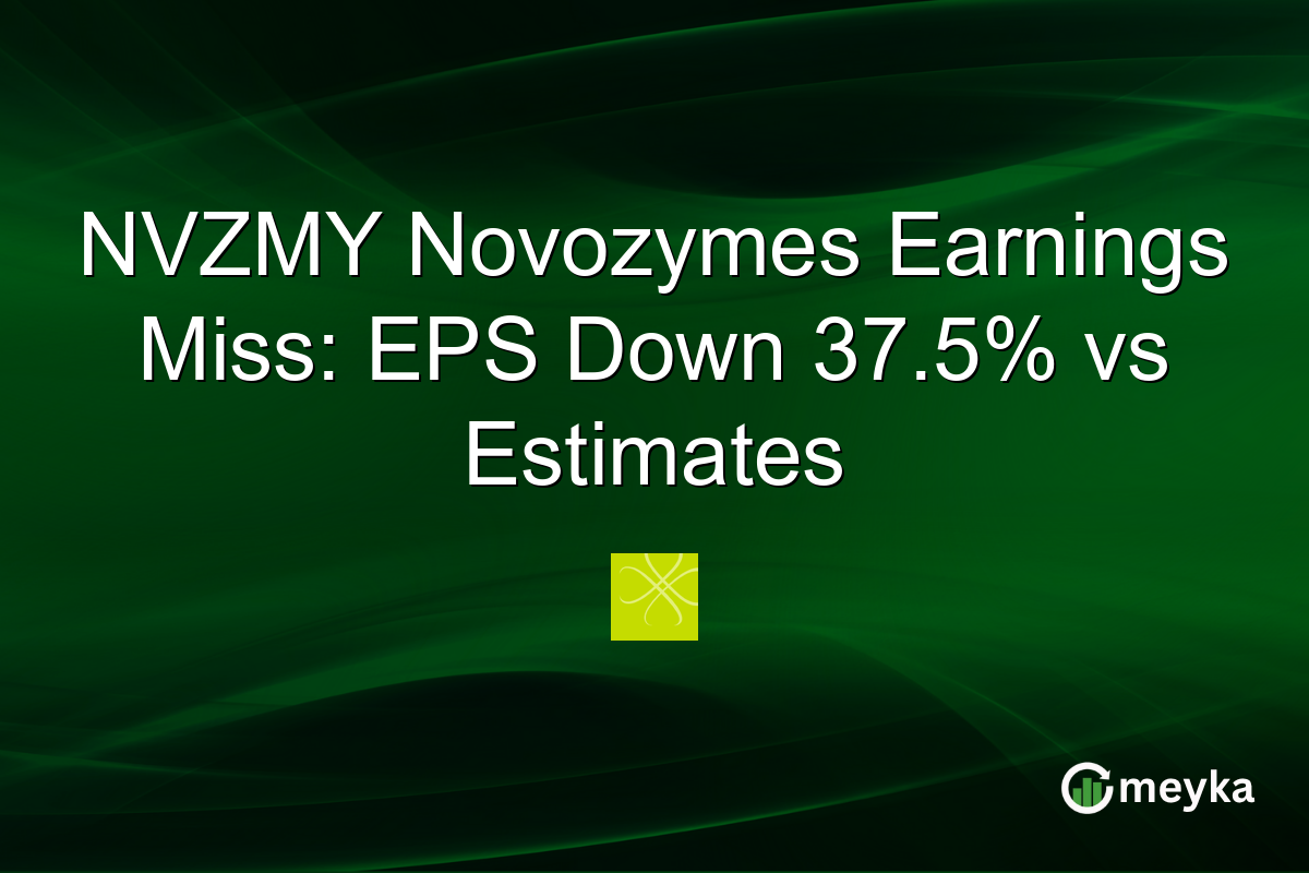 NVZMY Novozymes Earnings Miss: EPS Down 37.5% vs Estimates
