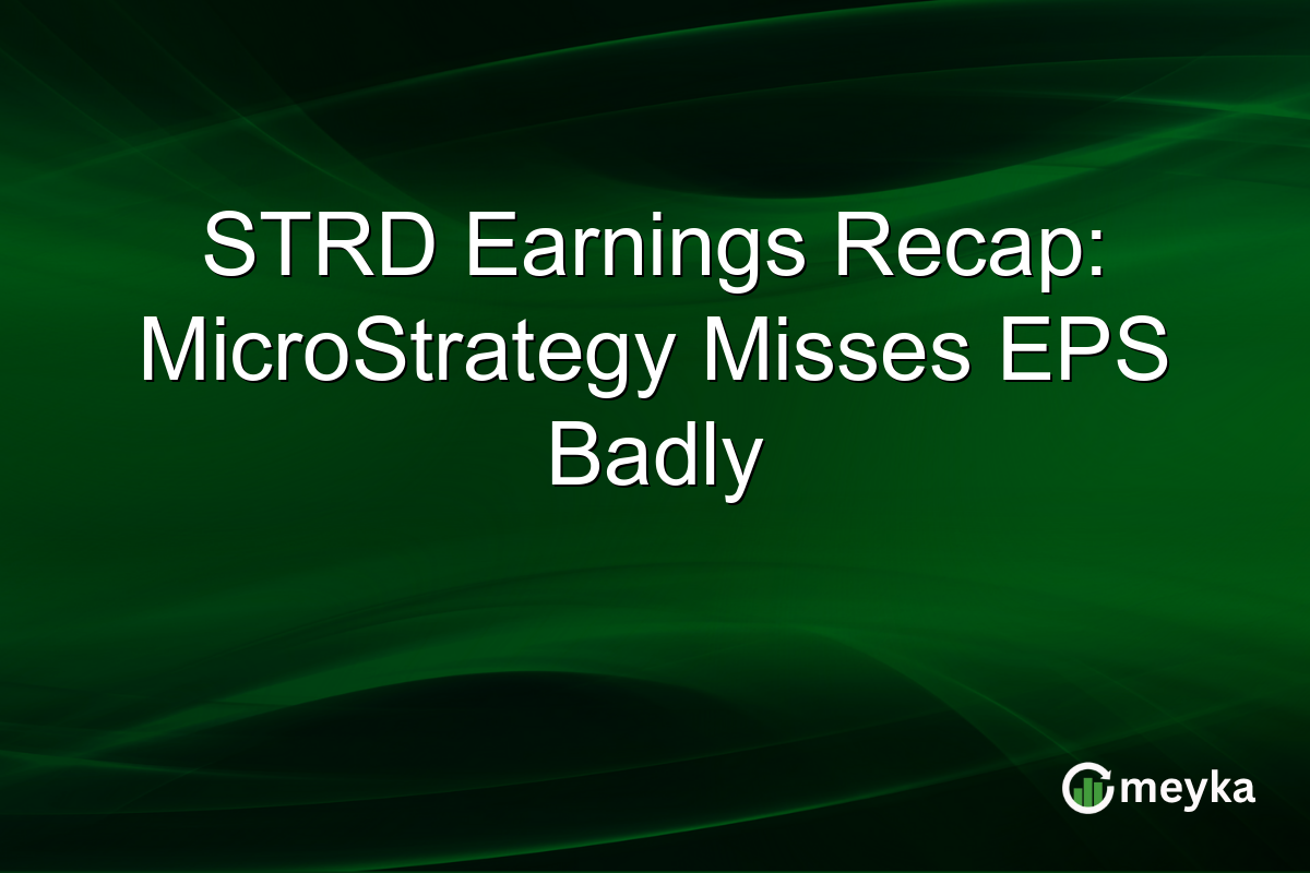 STRD Earnings Recap: MicroStrategy Misses EPS Badly