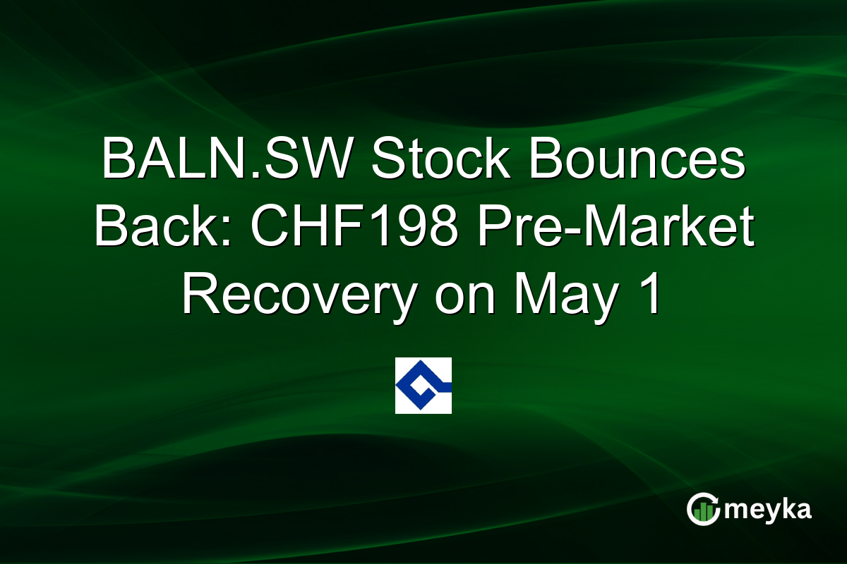 BALN.SW Stock Bounces Back: CHF198 Pre-Market Recovery on May 1