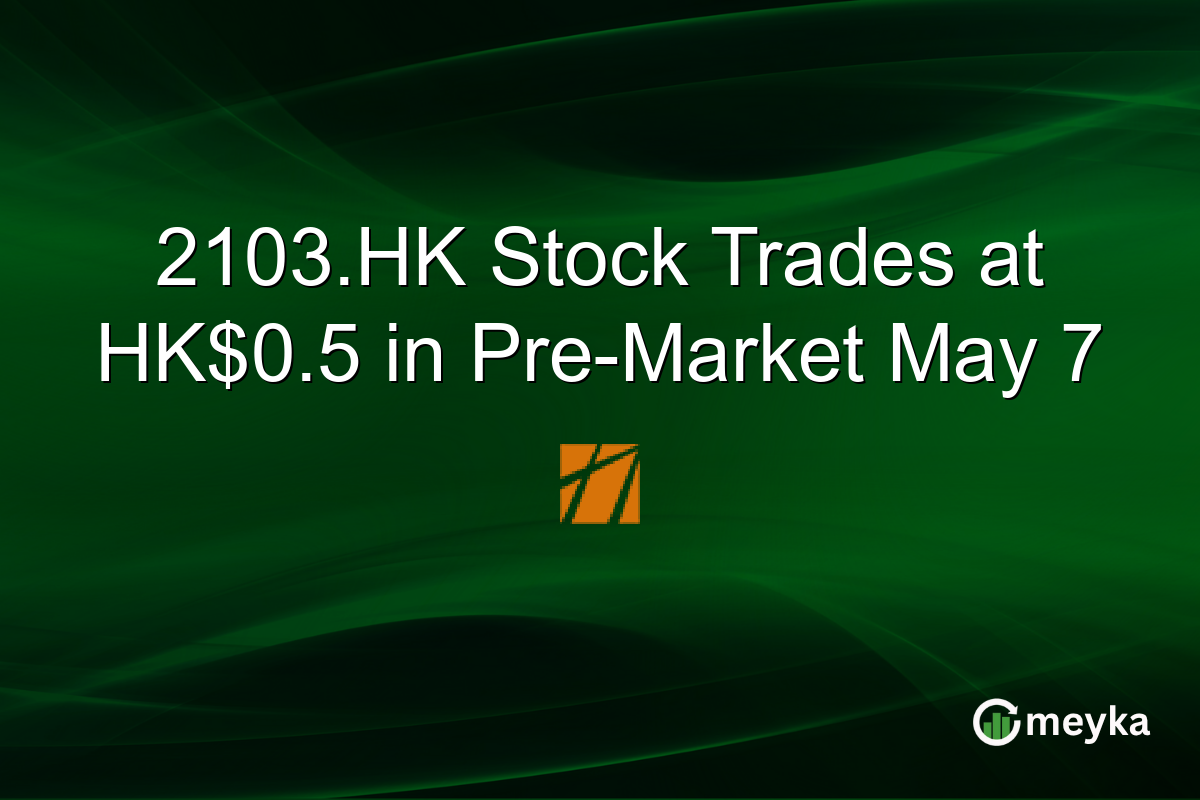 2103.HK Stock Trades at HK$0.5 in Pre-Market May 7