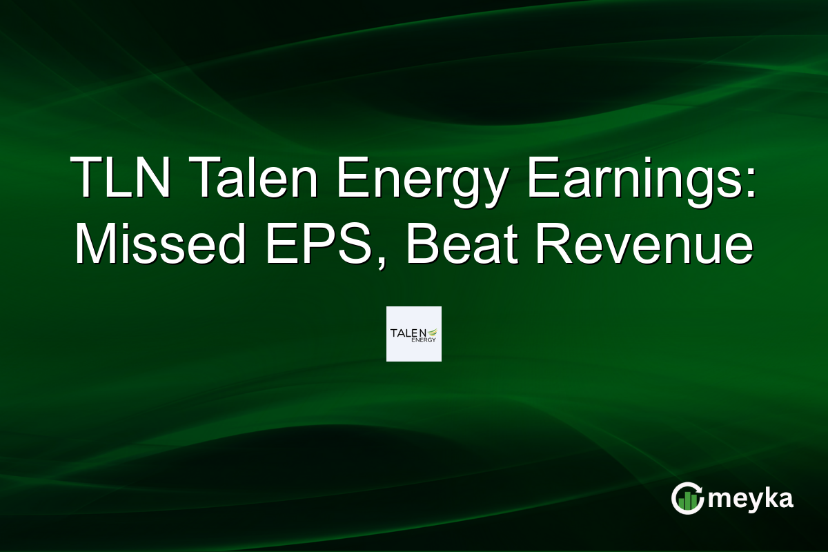 TLN Talen Energy Earnings: Missed EPS, Beat Revenue