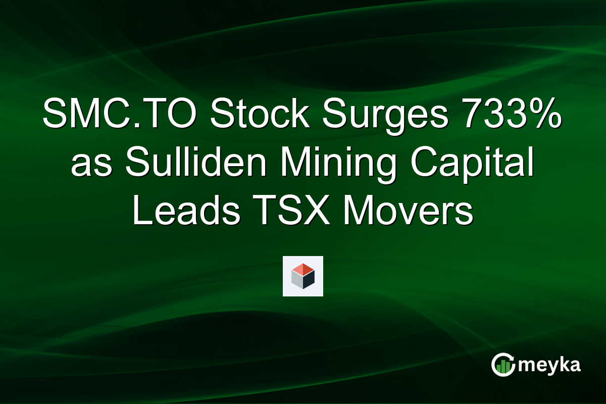 SMC.TO Stock Surges 733% as Sulliden Mining Capital Leads TSX Movers
