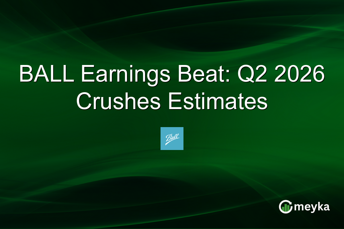 BALL Earnings Beat: Q2 2026 Crushes Estimates