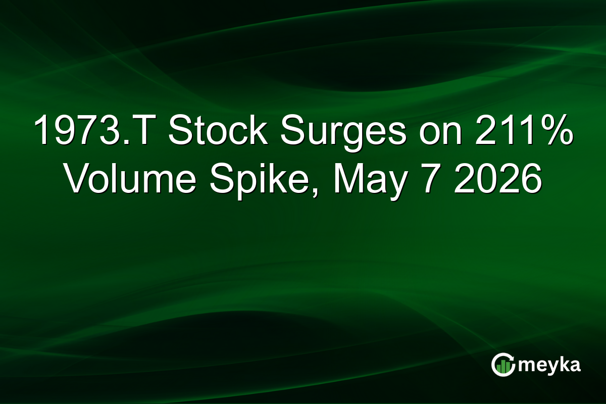 1973.T Stock Surges on 211% Volume Spike, May 7 2026