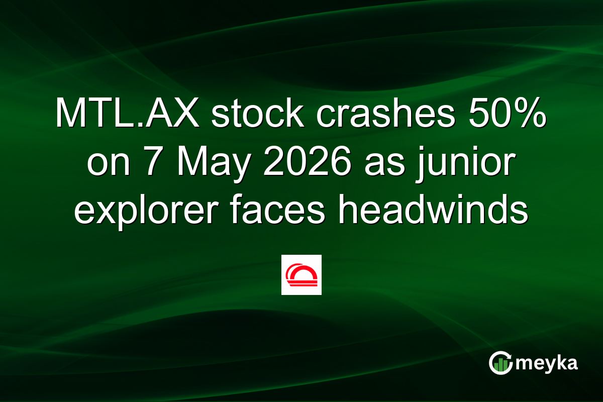 MTL.AX stock crashes 50% on 7 May 2026 as junior explorer faces headwinds