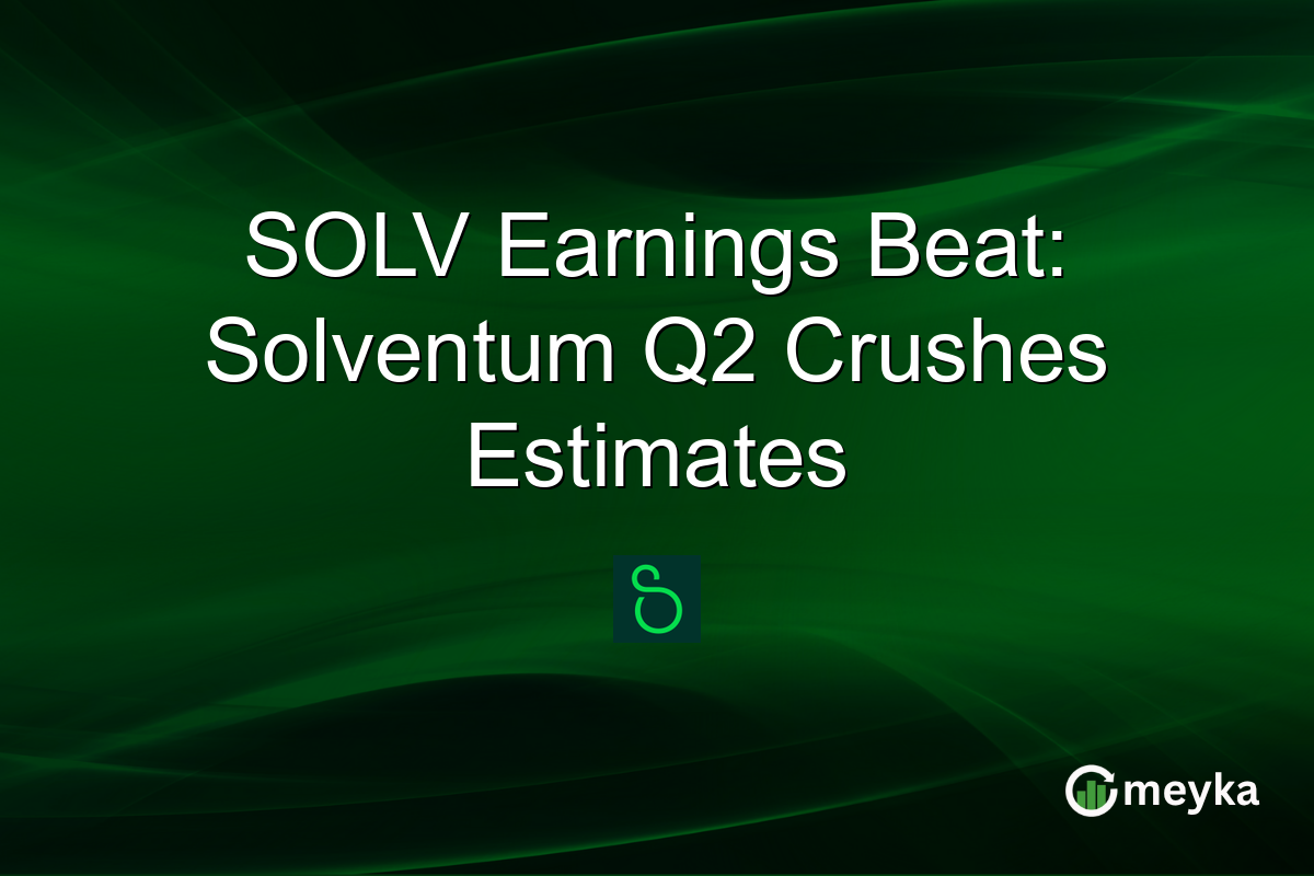 SOLV Earnings Beat: Solventum Q2 Crushes Estimates