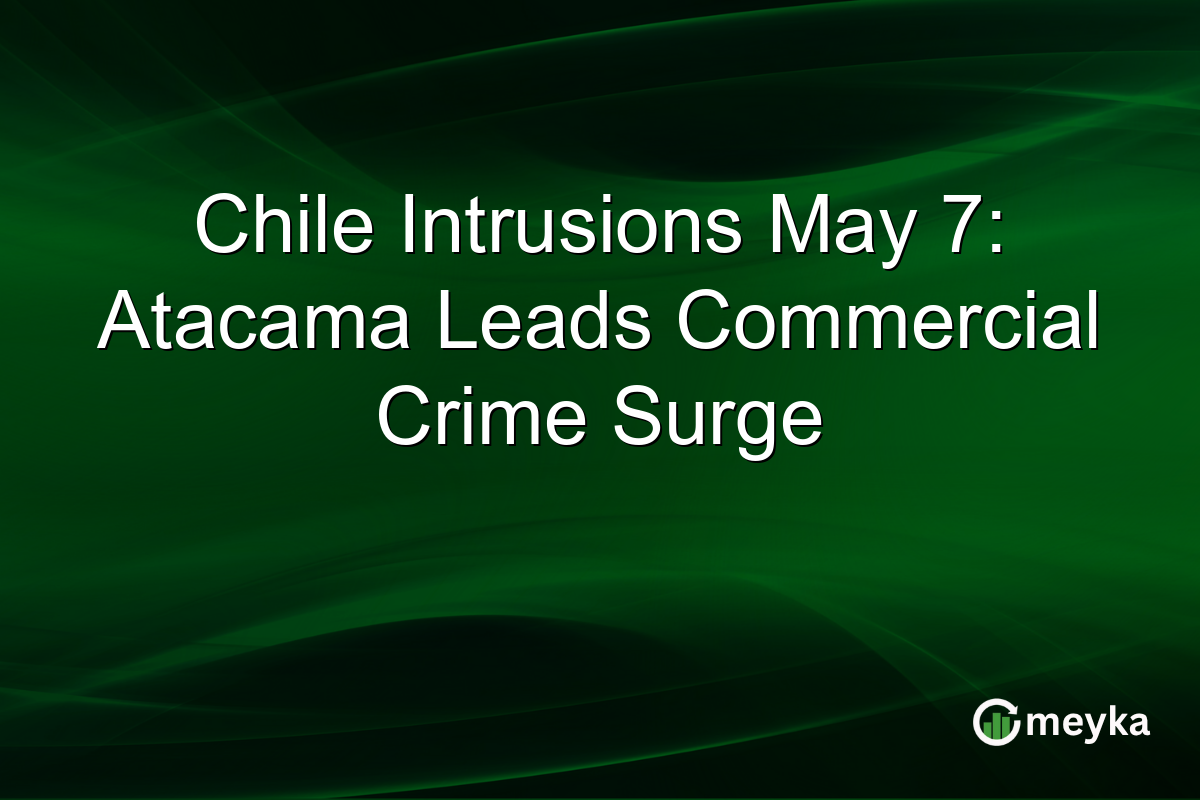 Chile Intrusions May 7: Atacama Leads Commercial Crime Surge
