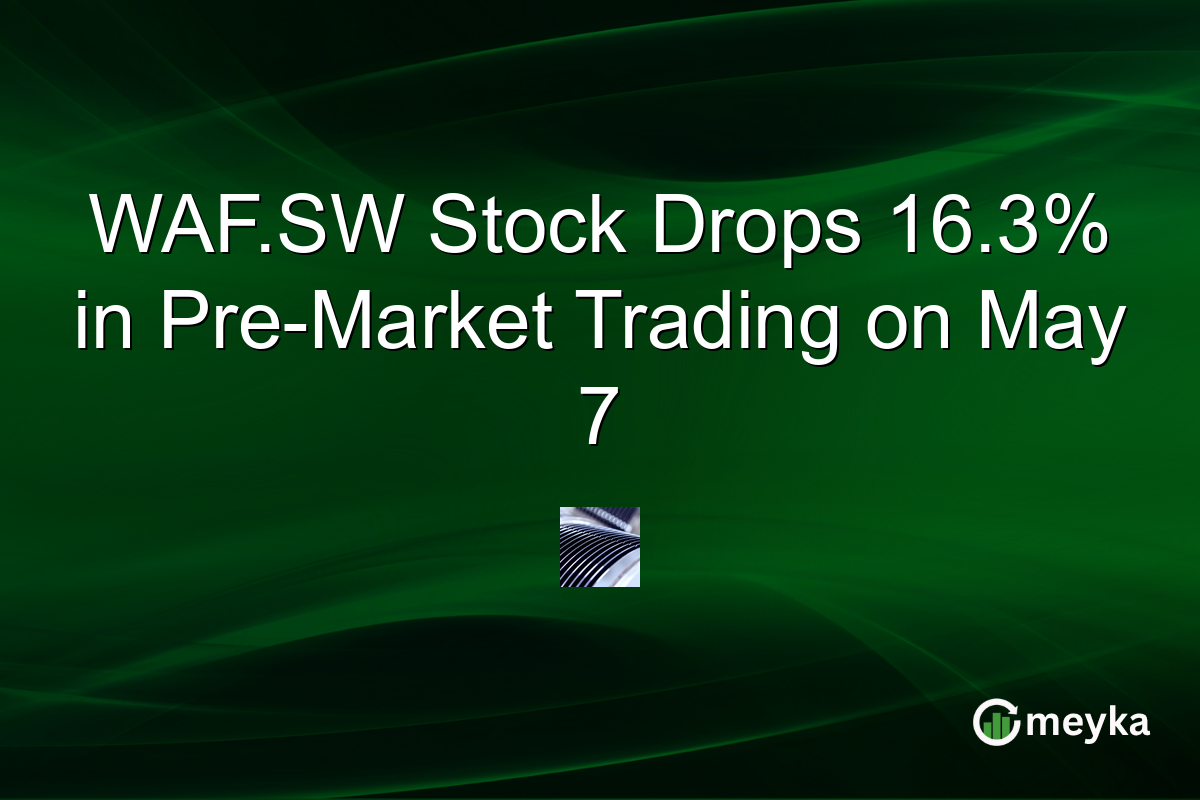 WAF.SW Stock Drops 16.3% in Pre-Market Trading on May 7