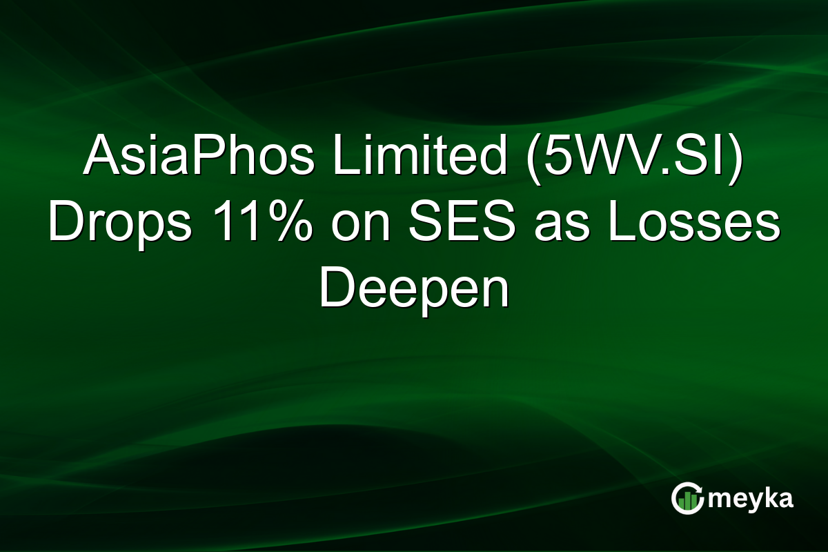 AsiaPhos Limited (5WV.SI) Drops 11% on SES as Losses Deepen