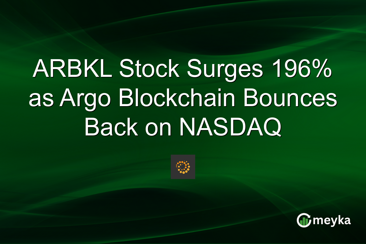 ARBKL Stock Surges 196% as Argo Blockchain Bounces Back on NASDAQ