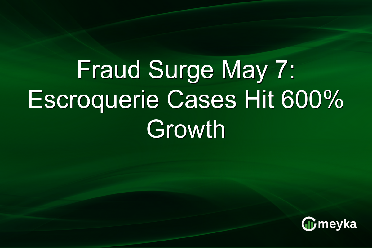 Fraud Surge May 7: Escroquerie Cases Hit 600% Growth