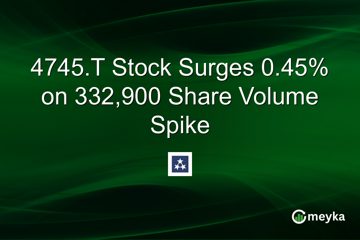 4745.T Stock Surges 0.45% on 332,900 Share Volume Spike