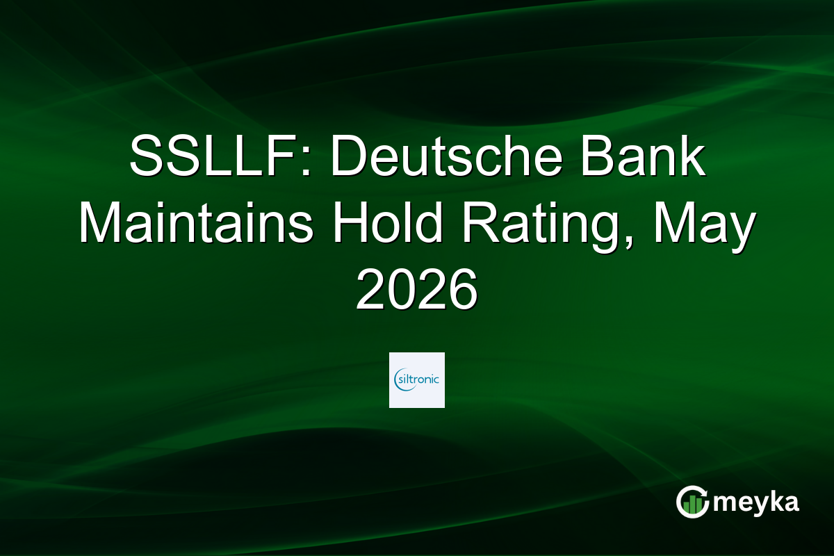 SSLLF: Deutsche Bank Maintains Hold Rating, May 2026
