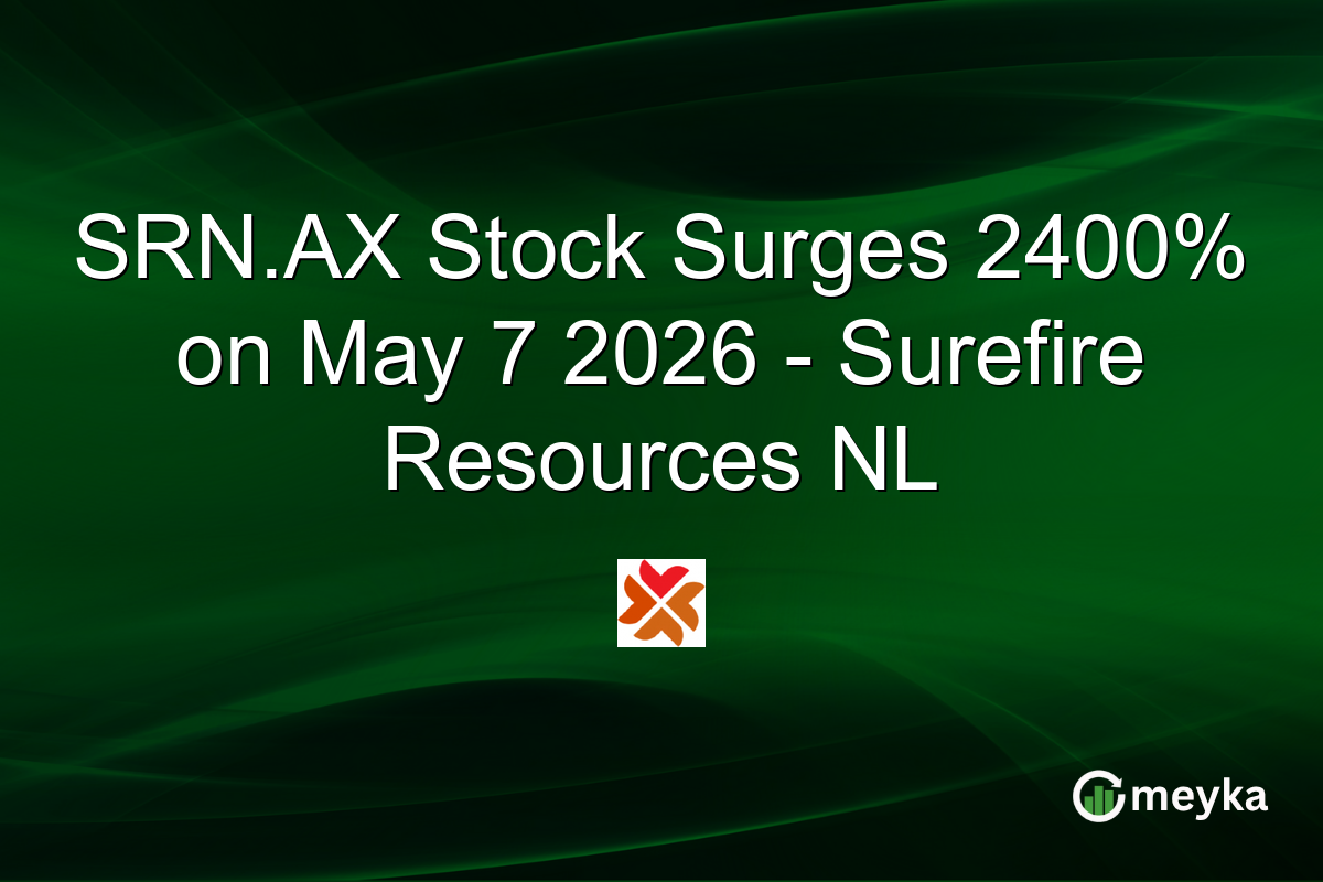 SRN.AX Stock Surges 2400% on May 7 2026 – Surefire Resources NL
