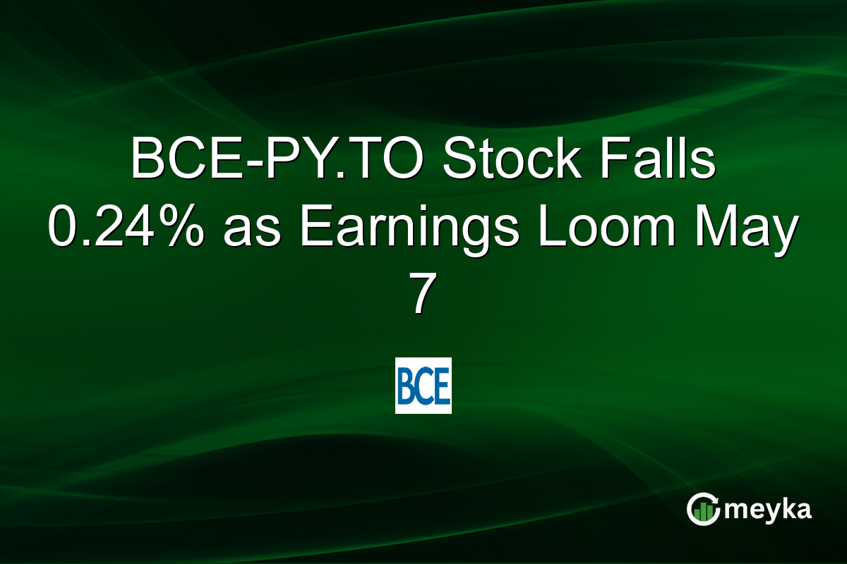 BCE-PY.TO Stock Falls 0.24% as Earnings Loom May 7