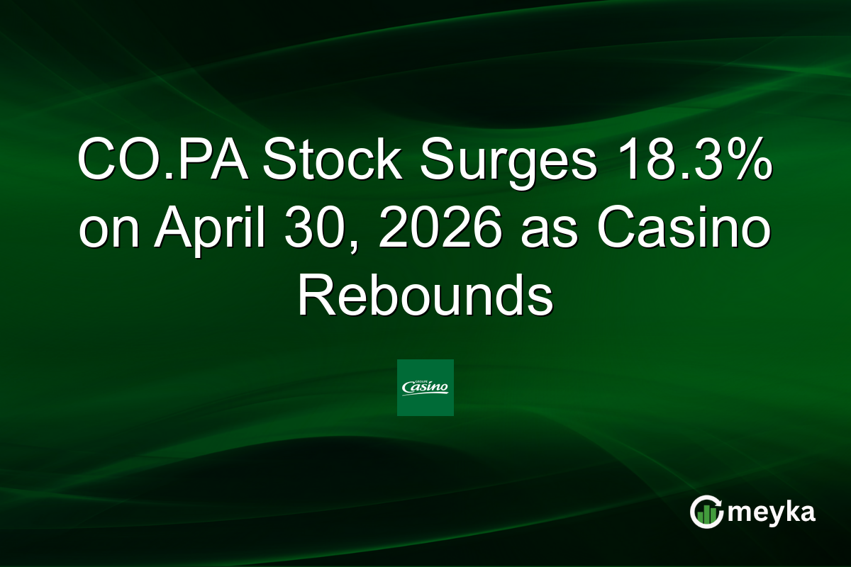 CO.PA Stock Surges 18.3% on April 30, 2026 as Casino Rebounds