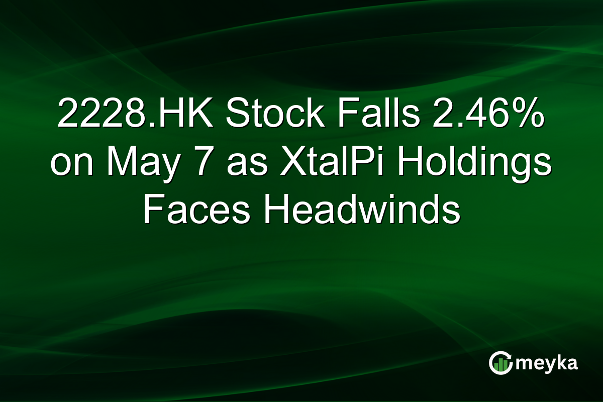 2228.HK Stock Falls 2.46% on May 7 as XtalPi Holdings Faces Headwinds