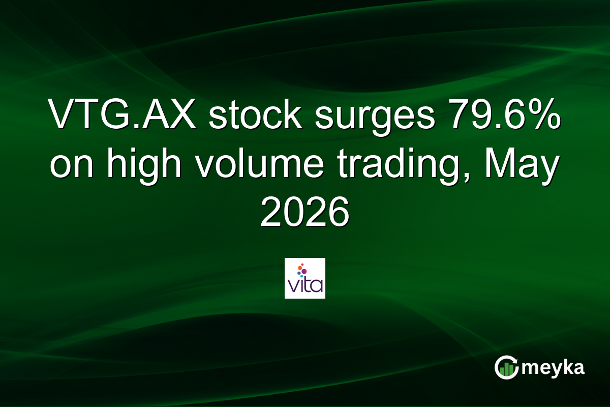 VTG.AX stock surges 79.6% on high volume trading, May 2026