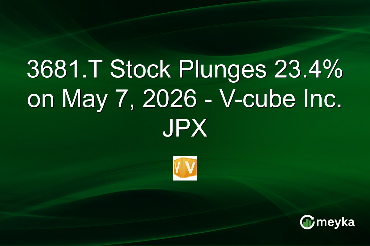 3681.T Stock Plunges 23.4% on May 7, 2026 – V-cube Inc. JPX