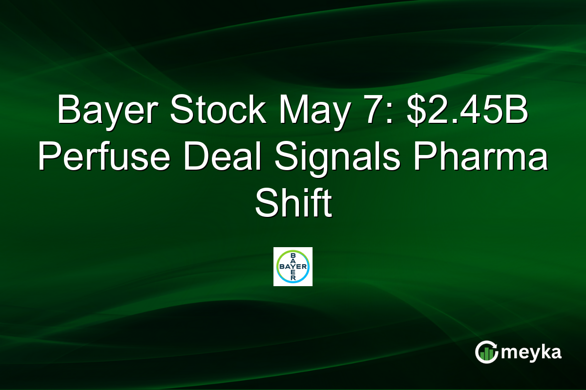 Bayer Stock May 7: $2.45B Perfuse Deal Signals Pharma Shift