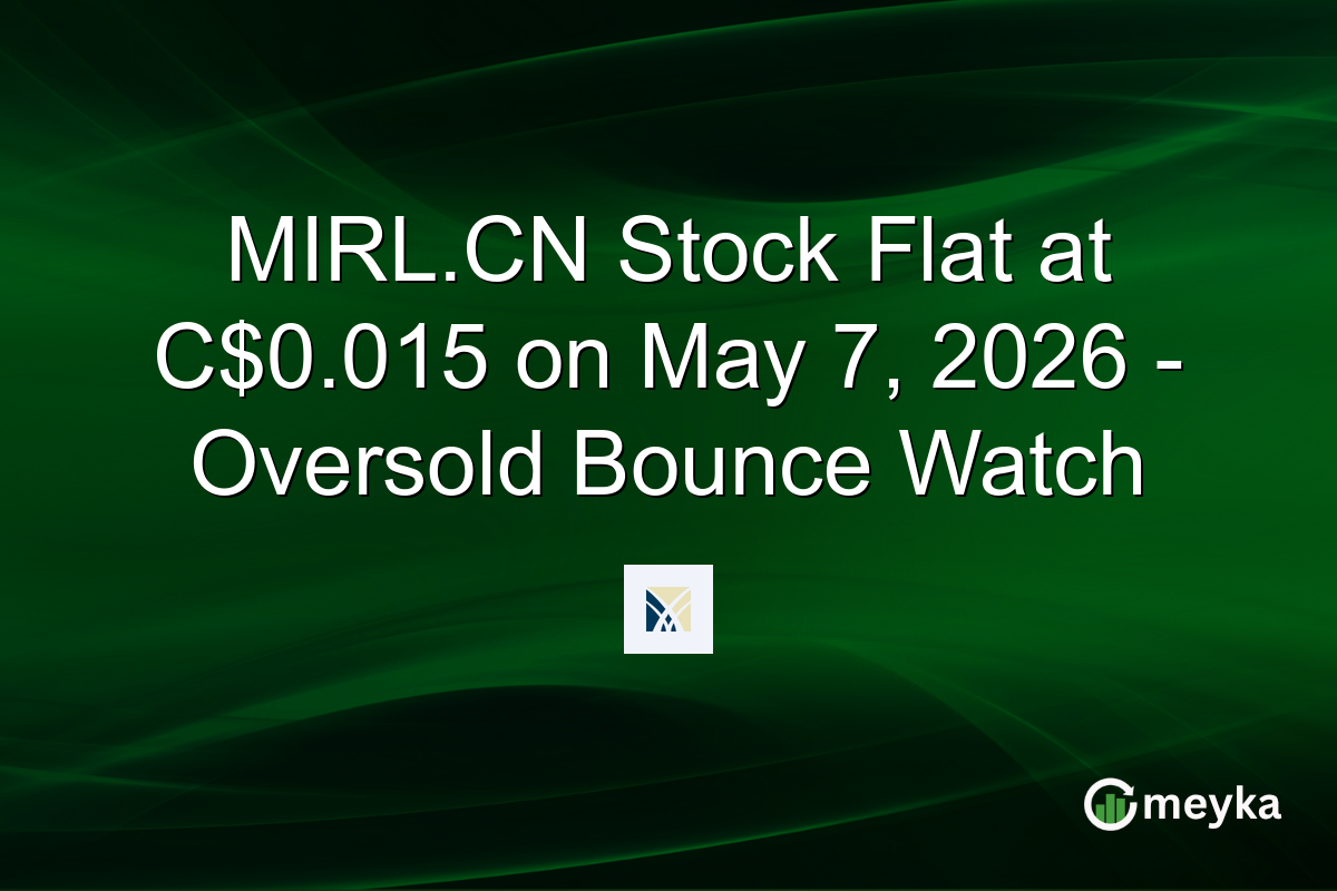 MIRL.CN Stock Flat at C$0.015 on May 7, 2026 – Oversold Bounce Watch