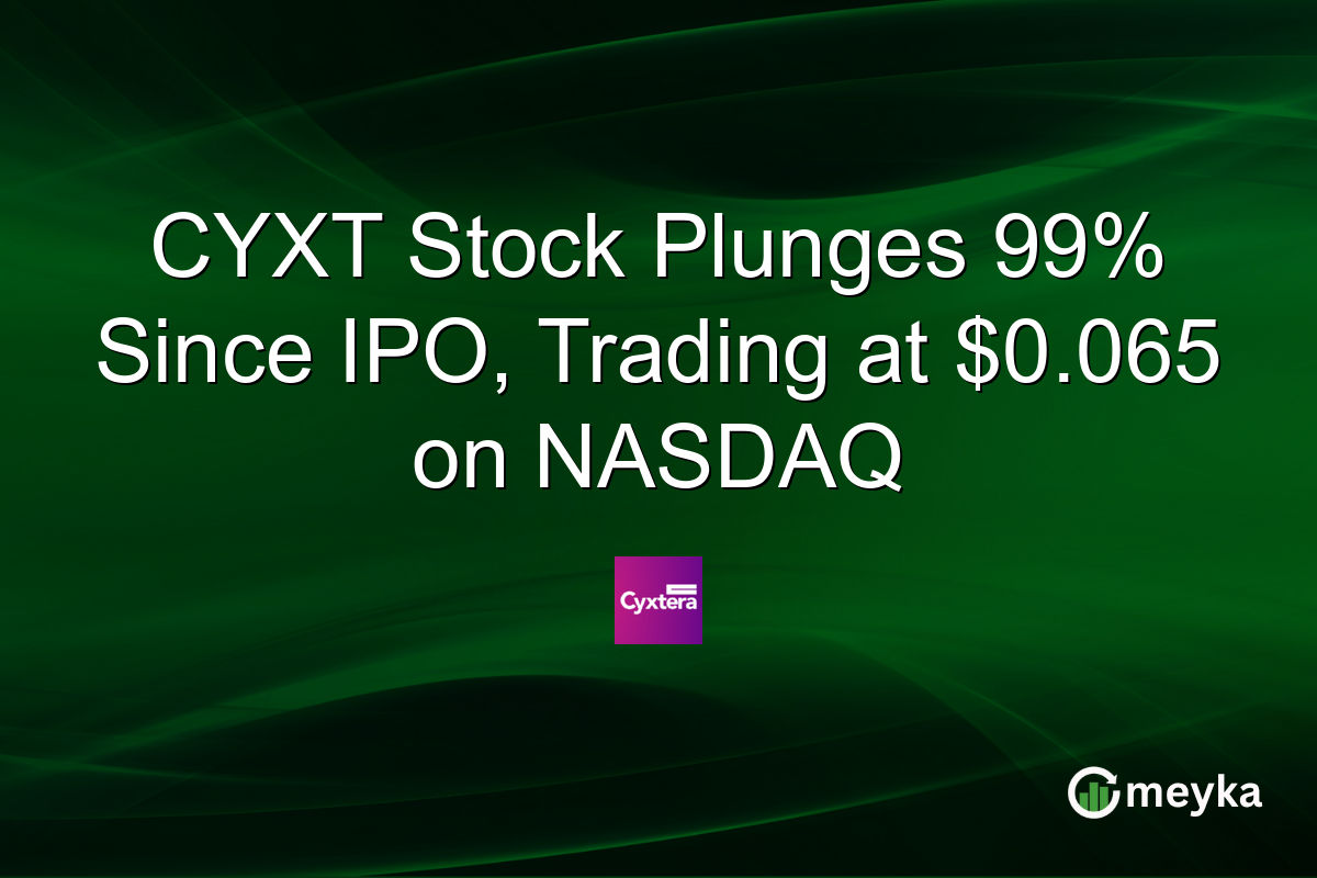 CYXT Stock Plunges 99% Since IPO, Trading at $0.065 on NASDAQ