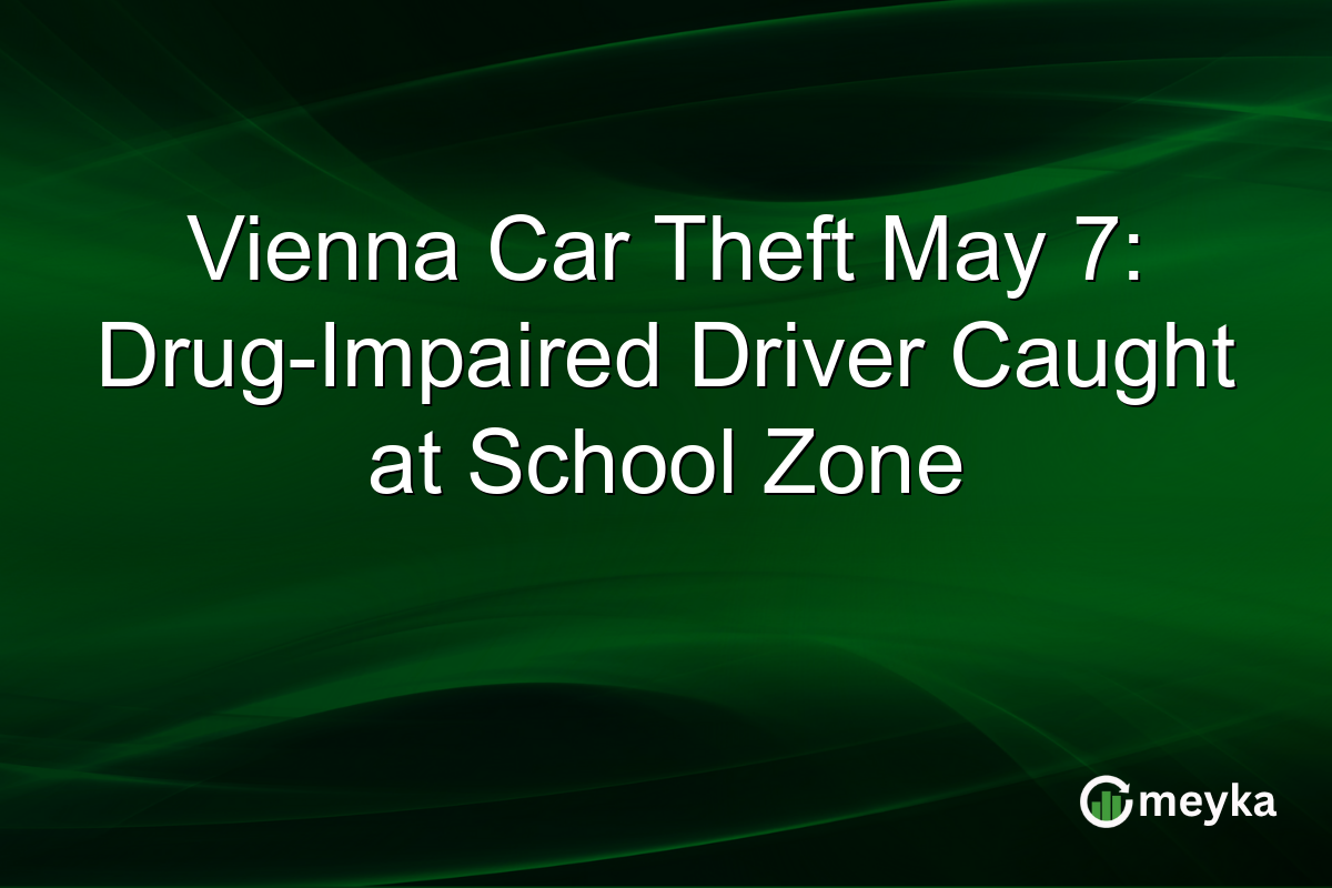 Vienna Car Theft May 7: Drug-Impaired Driver Caught at School Zone