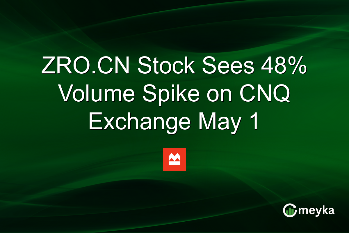 ZRO.CN Stock Sees 48% Volume Spike on CNQ Exchange May 1
