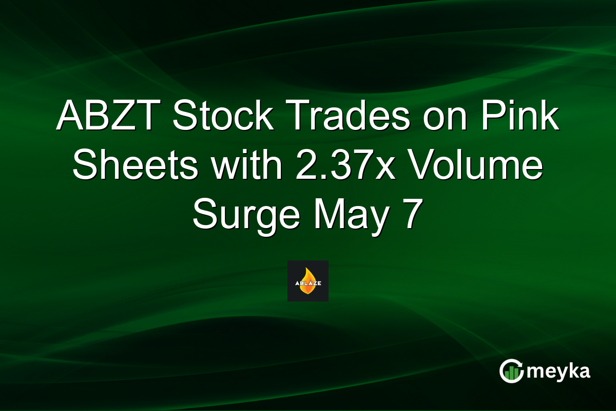ABZT Stock Trades on Pink Sheets with 2.37x Volume Surge May 7