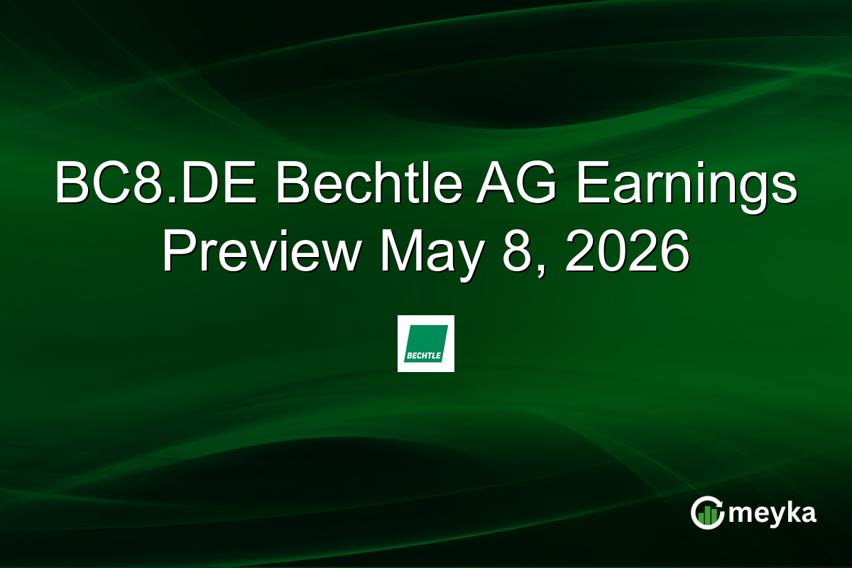 BC8.DE Bechtle AG Earnings Preview May 8, 2026