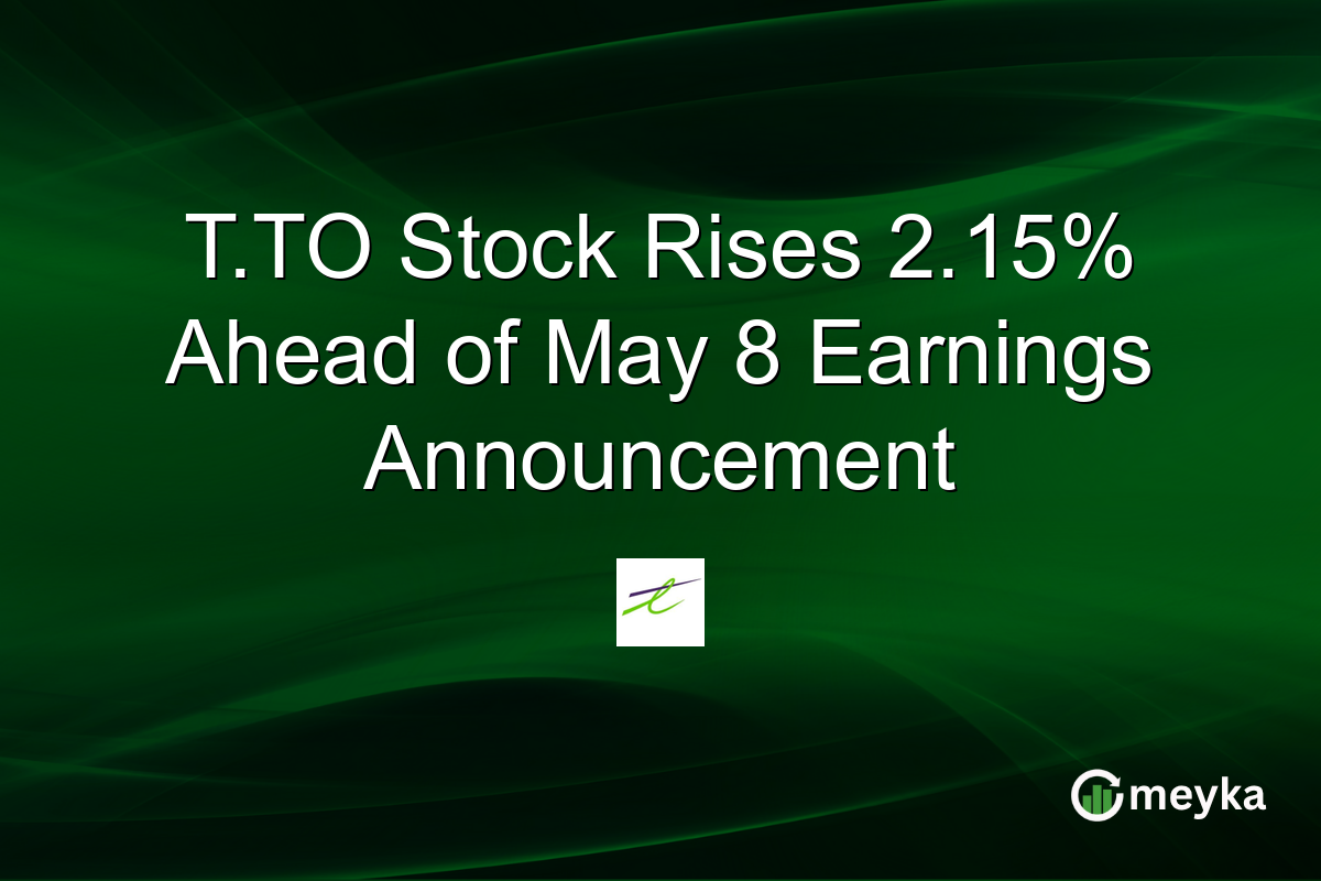 T.TO Stock Rises 2.15% Ahead of May 8 Earnings Announcement