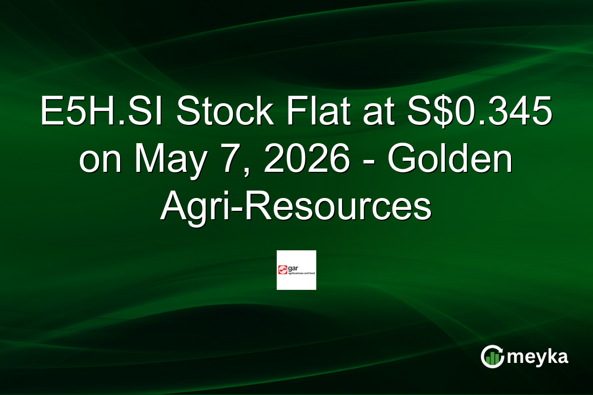 E5H.SI Stock Flat at S$0.345 on May 7, 2026 – Golden Agri-Resources