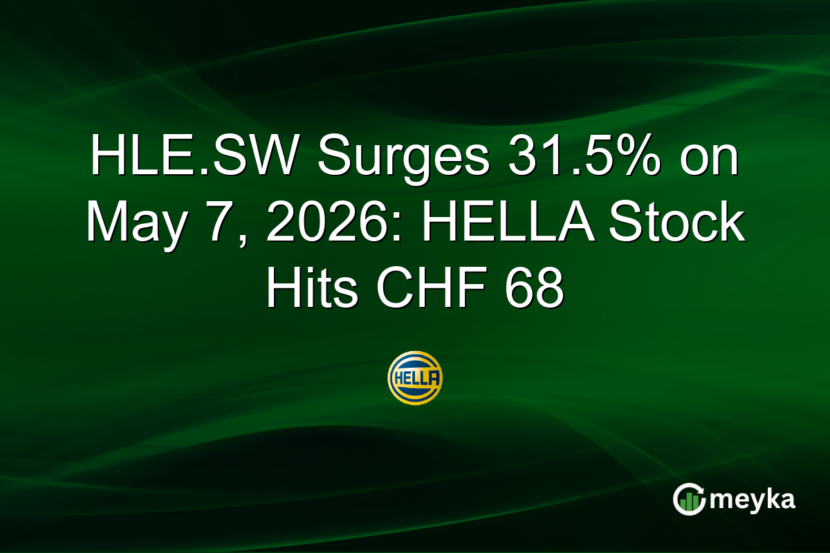 HLE.SW Surges 31.5% on May 7, 2026: HELLA Stock Hits CHF 68