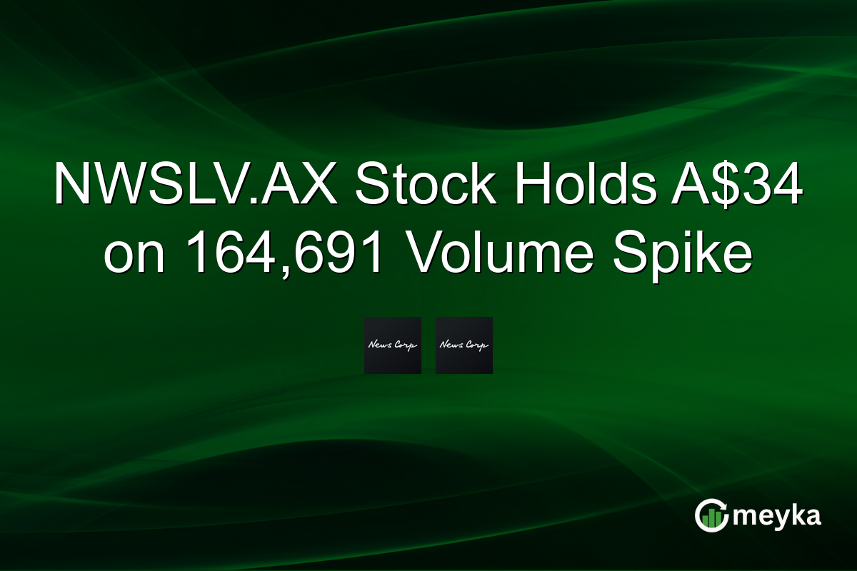 NWSLV.AX Stock Holds A$34 on 164,691 Volume Spike