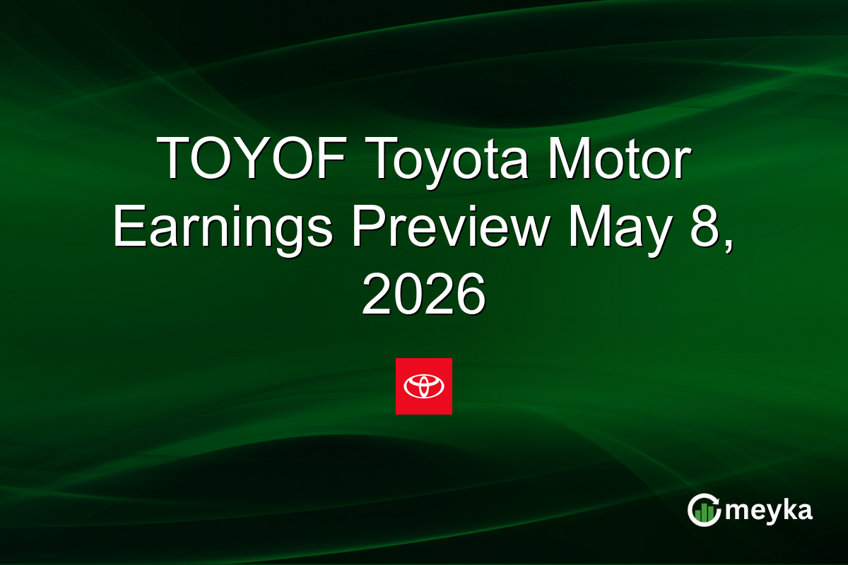 TOYOF Toyota Motor Earnings Preview May 8, 2026