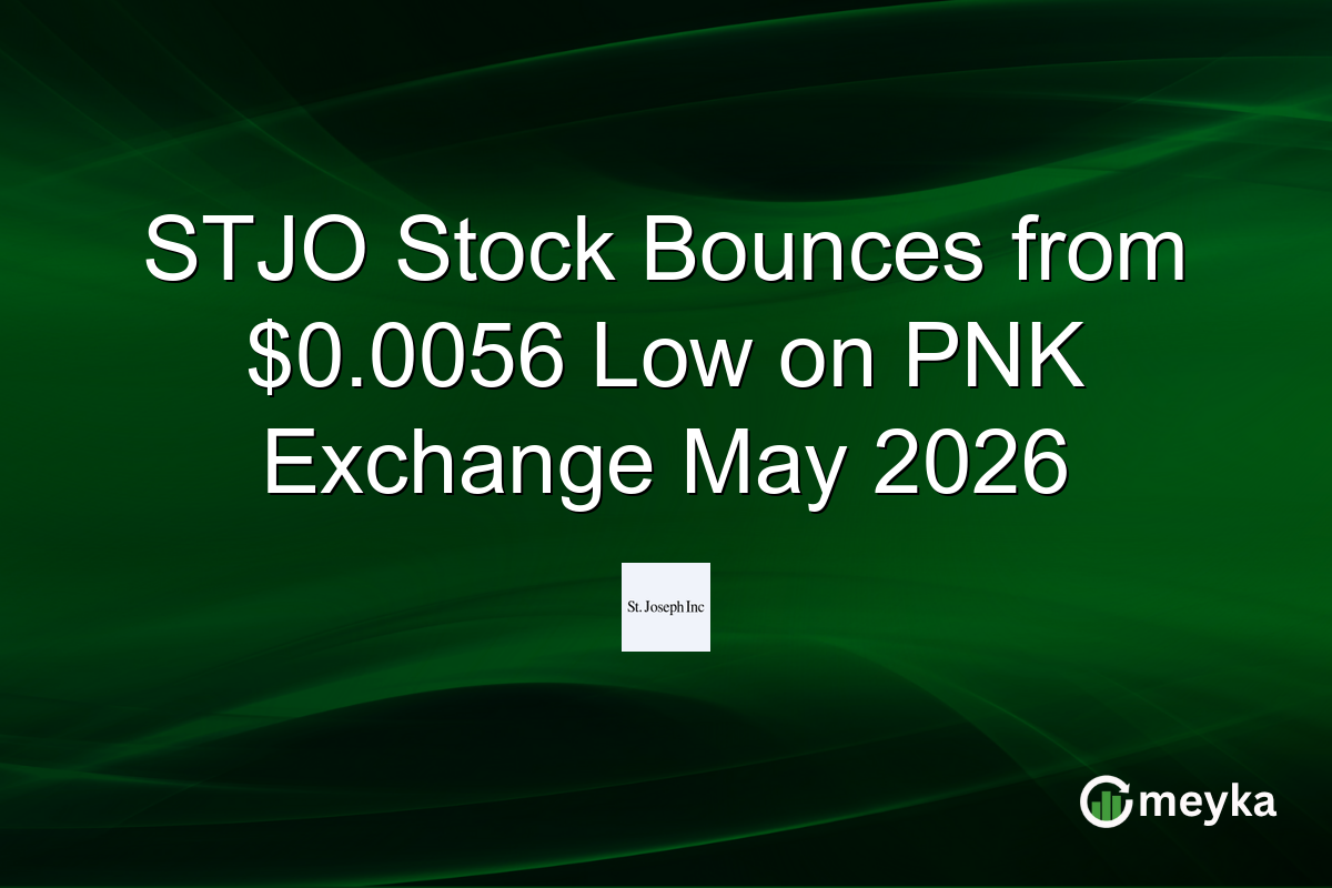 STJO Stock Bounces from $0.0056 Low on PNK Exchange May 2026